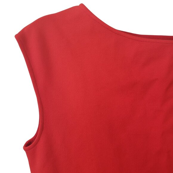 NEW Victor Glemaud Ruby Red Holiday Mini Dress Mesh Back Cosplay Futuristic - Picture 5 of 10